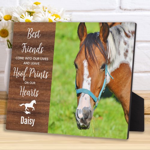 Rustic Wood Equestrian Keepsake Horse Memorial Plaque