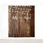 Rustic Wood Fairy Light Party Wedding Shower Wall