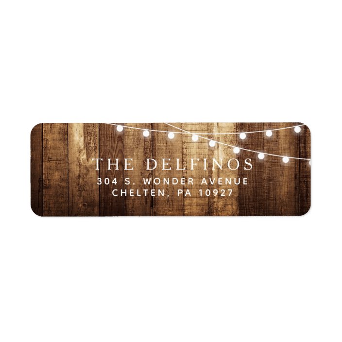 Custom Rustic Address Labels - 90 Heart On Wood Design Return Address Stickers - View #5
