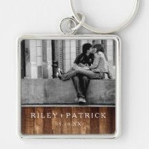 Rustic Wood & Fairy Lights Personalized Photo