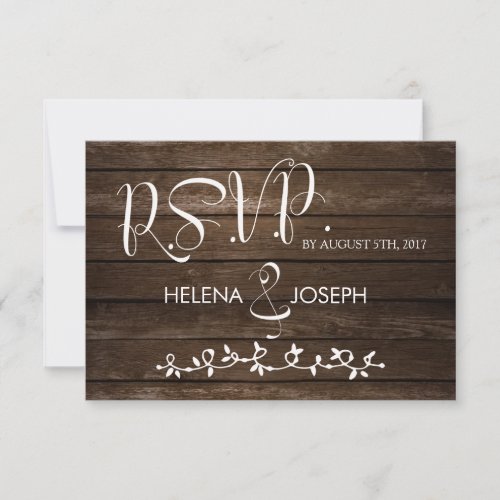 Rustic Wood Faith Reply Postcard