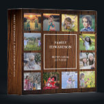 Rustic wood family photo collage monogram name 3 ring binder<br><div class="desc">Rustic wood family photo collage monogram name 3 ring binder
Add your own personal photos,  name and text to personalize.</div>
