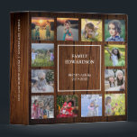 Rustic wood family photo collage monogram name 3 ring binder<br><div class="desc">Rustic wood family photo collage monogram name 3 ring binder
Add your own personal photos,  name and text to personalize.</div>