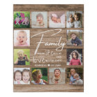 Rustic Wood Family Quote 12 Photo Collage