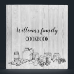 Rustic Wood Family Recipe Cookbook Personalized 3 Ring Binder<br><div class="desc">Rustic Wood Family Recipe Cookbook Personalized</div>