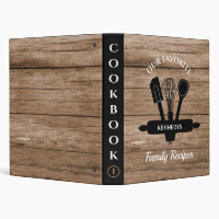 Custom Recipe Book, Wooden Recipe Binder, Family Cook Book