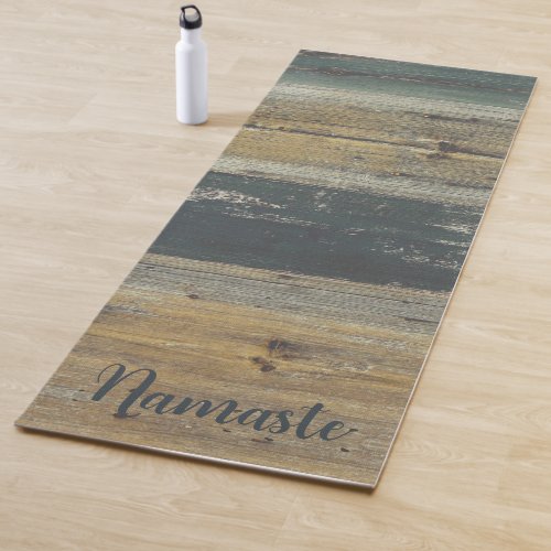 Rustic Wood Farmhouse Charm  Yoga Mat