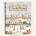 Rustic Wood Farmhouse Kitchen Family Recipe Book | Zazzle