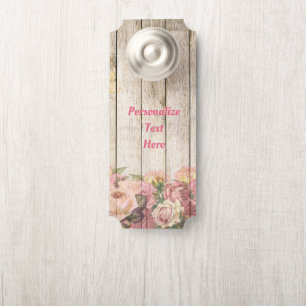 Rustic Wood Fence Flower Garden Room Door Hanger