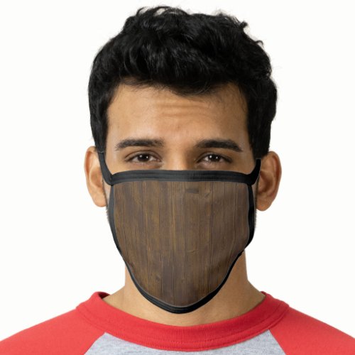 Rustic Wood Fence Panels Woodland Outdoors Camping Face Mask
