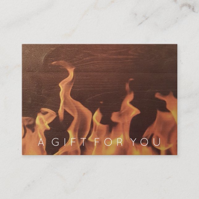 Rustic Wood Fire | Restaurant Gift Certificate (Front)