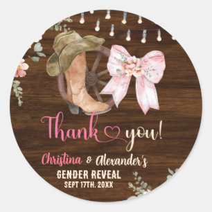 Rustic Wood Floral Boots or Bows Favor Tags