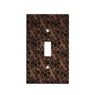 Rustic Wood & Floral Lace Lacy Glam Lingerie Light Switch Cover