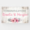 Rustic Wood Floral Wedding Congratulations Sign