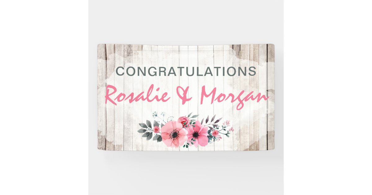 rustic wood floral wedding
