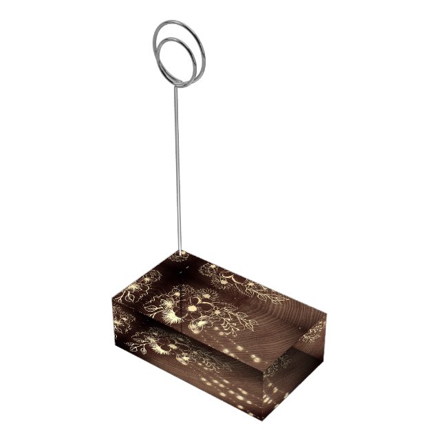 Rustic Wood Floral Wedding Place Holder (Corner)
