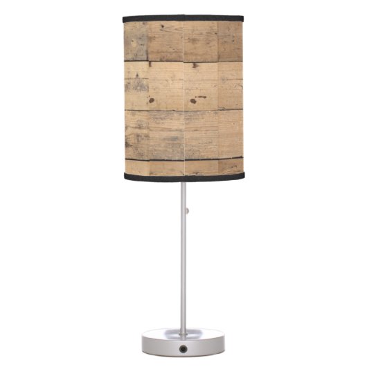 Rustic Wood Forest Trees Personalized Table Lamp (Back)