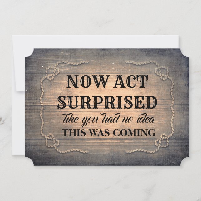 Rustic Wood Fun Bridesmaid / Maid of Honor Invitation (Front)