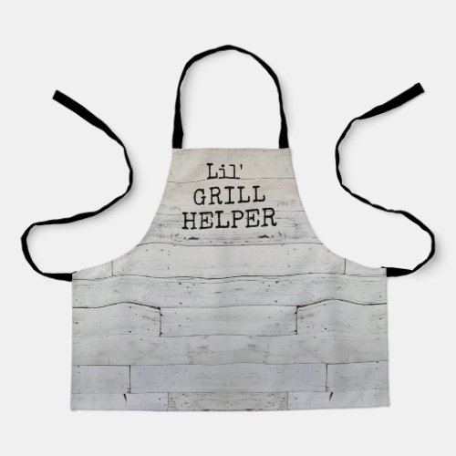Rustic Wood Funny Little Grill Master  Apron