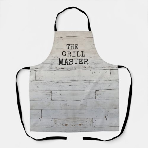Rustic Wood Funny The Grill Master  Apron