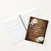Rustic Wood Geometric Blush Floral Recipe Book (Inside)