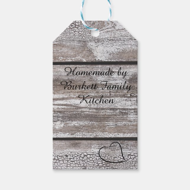 Rustic Wood Gift Tags (Front)