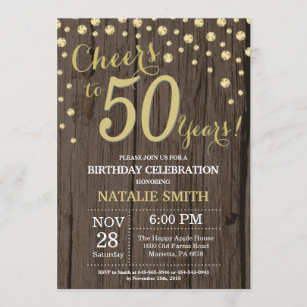 Diamond 50th Birthday Invitation Template - Announce It!