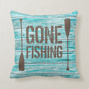 gone fishing pillow