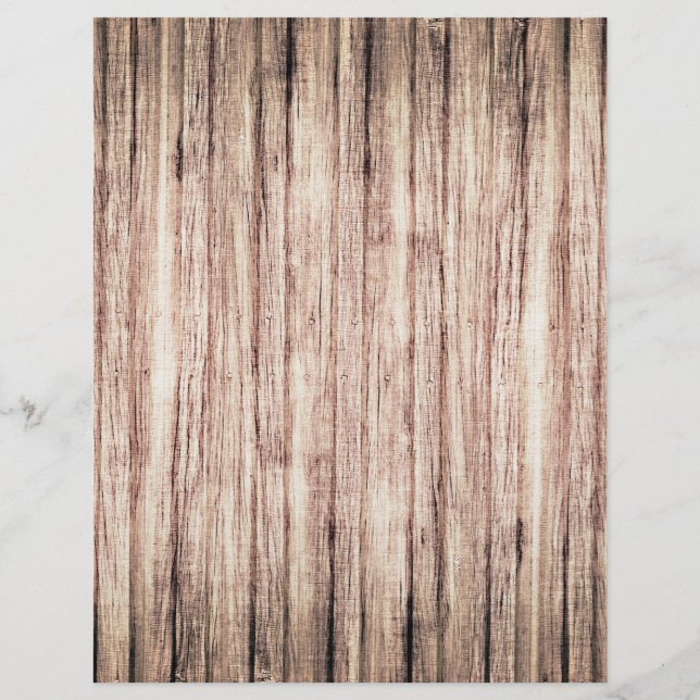 Rustic wood grain background scrapbook paper (Front)