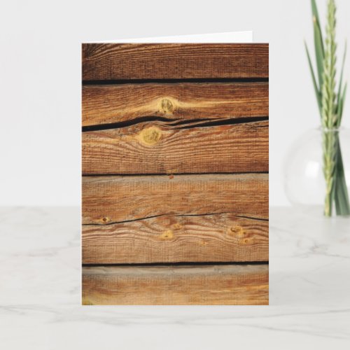 Rustic Wood Grain Boards Design Country Gifts Card