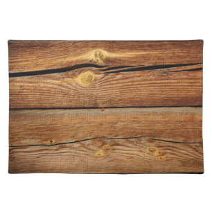 Rustic Wood Grain Boards Design Country Gifts Cloth Placemat