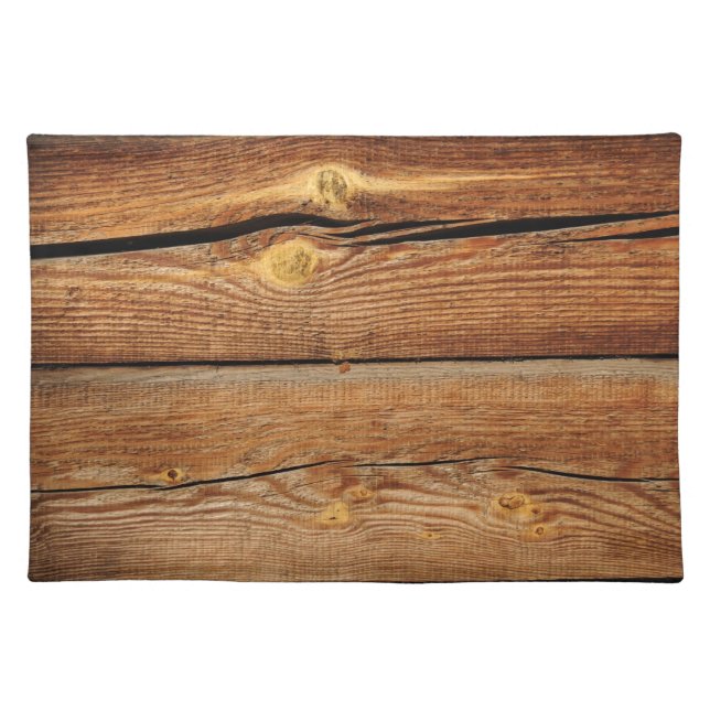 Rustic Wood Grain Boards Design Country Gifts Cloth Placemat (Front)