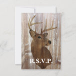 Rustic Wood Grain Deer Hunt Is Over Wedding Rsvp at Zazzle