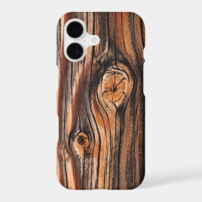 Rustic Wood Grain Iphone Case (Back)