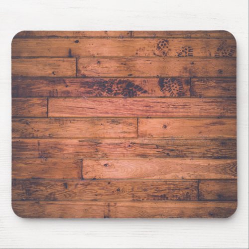 Rustic Wood Grain Mouse Pad