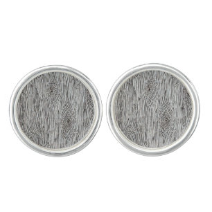 Rustic Wood Grain Pattern Cufflinks