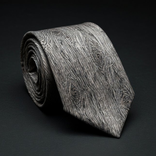 Rustic Wood Grain Pattern Neck Tie (Creator Uploaded)