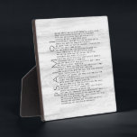 Rustic Wood Grain Psalm 91 Sign Plaque<br><div class="desc">Rustic Modern Wood Grain Black and White Psalm 91 Christian Typography Sign for Your Home!</div>