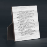 Rustic Wood Grain Psalm 91 Sign Plaque<br><div class="desc">Rustic Modern Wood Grain Black and White Psalm 91 Christian Typography Sign for Your Home!</div>