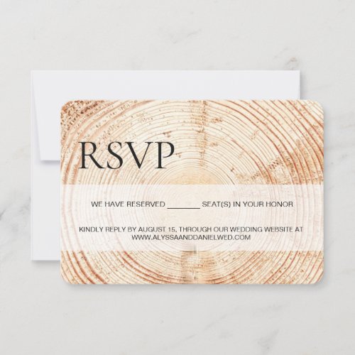 Rustic Wood Grain RSVP reserved Seating