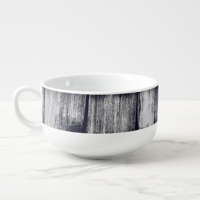 Rustic Wood Grain Soup Mug (Right)
