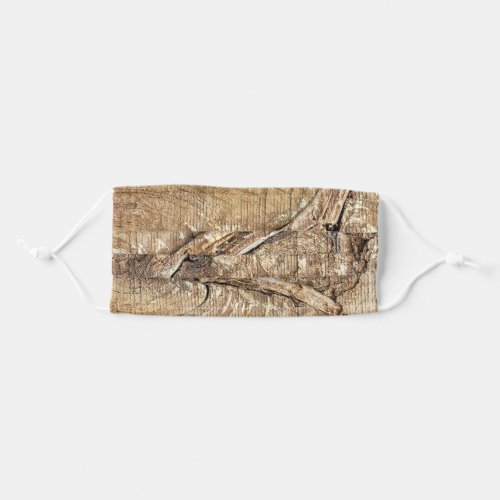 rustic wood grain texture adult cloth face mask