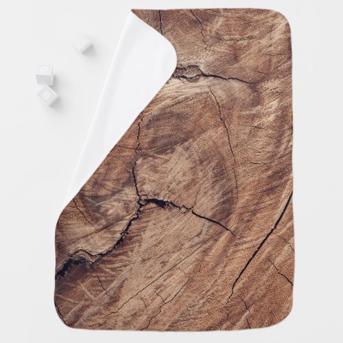 Rustic Wood Grain Texture Design Baby Blanket