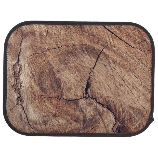 Rustic Wood Grain Texture Design Car Floor Mat (Rear)