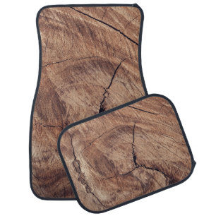 Rustic Wood Grain Texture Design Car Floor Mat