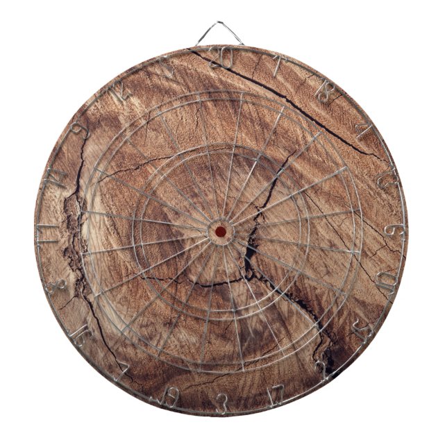Rustic Wood Grain Texture Design Dart Board (Front)