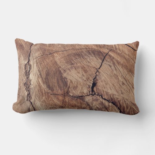 Rustic Wood Grain Texture Design Lumbar Pillow