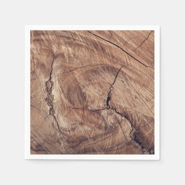 Rustic Wood Grain Texture Design Napkins (Front)