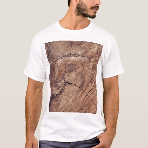 Rustic Wood Grain Texture Design T_Shirt