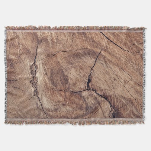 Rustic Wood Grain Texture Design Throw Blanket